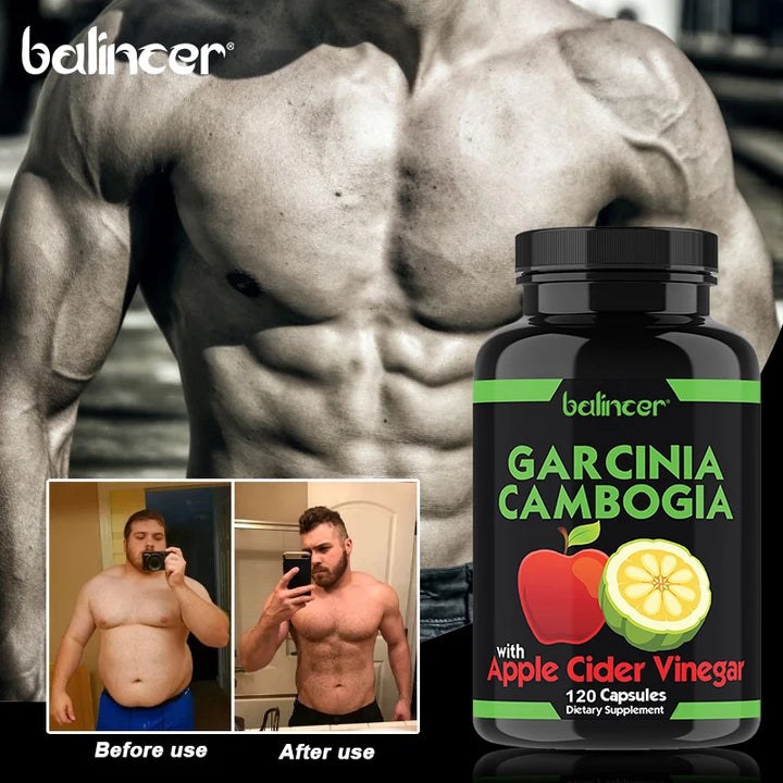 Garcinia Cambogia + Vinagre de sidra de manzana Suplemento para bajar de peso - Bloqueador de carbohidratos