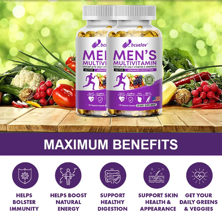 Multivitamina diaria para hombres: para inmunidad, energía, apoyo al control de peso y salud en general