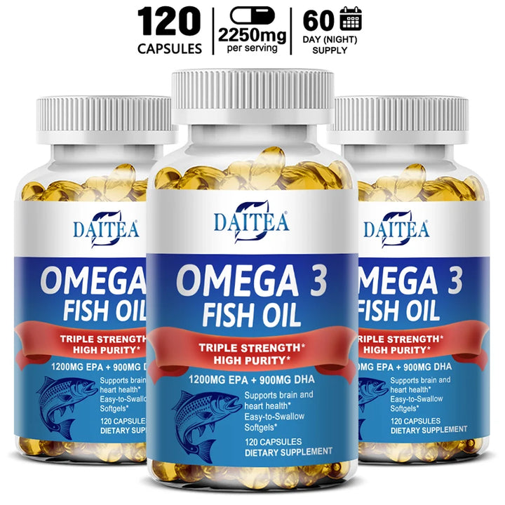 Aceite de pescado  Omega 3 - para la salud del sistema nervioso, la piel y el cabello, antioxidantes