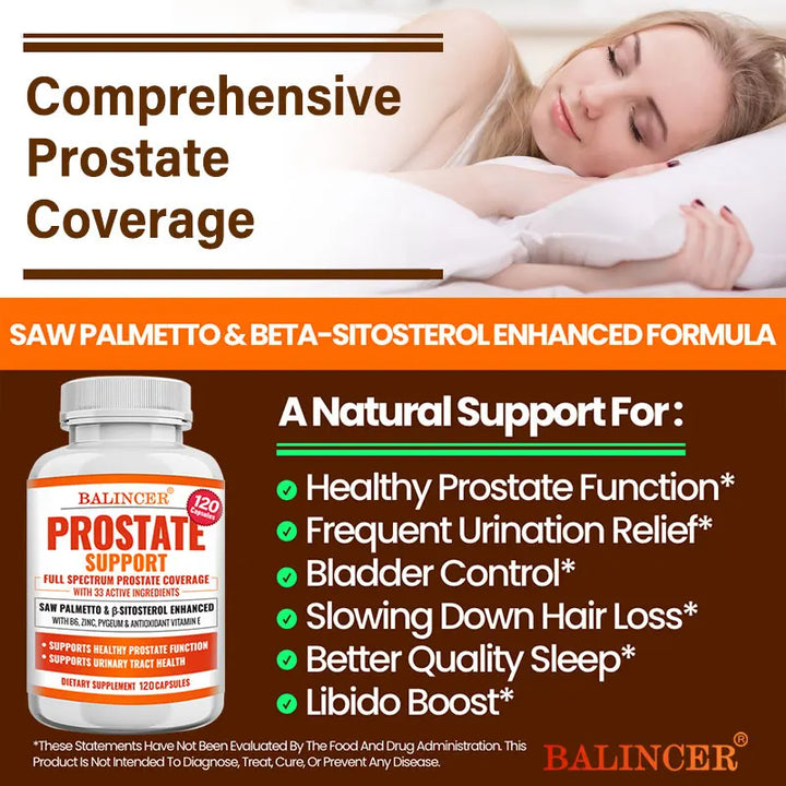 PROSTATE SUPPORT - contienen vitamina B6, zinc y apoyo antioxidante para la función de la próstata y la salud del sistema urinario.