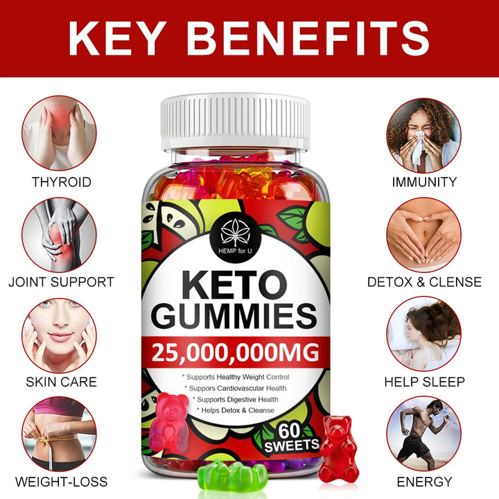 Gomitas de Keto + sidra de manzana Dieta cetogénica para mujeres y hombres Desintoxicación Quema de grasa