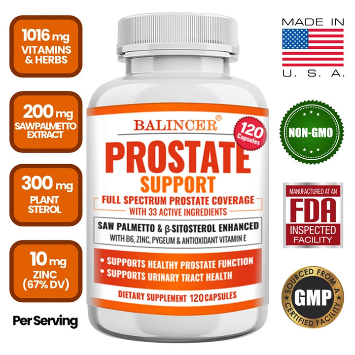 PROSTATE SUPPORT - contienen vitamina B6, zinc y apoyo antioxidante para la función de la próstata y la salud del sistema urinario.