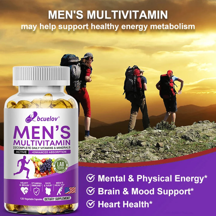 Multivitamina diaria para hombres: para inmunidad, energía, apoyo al control de peso y salud en general