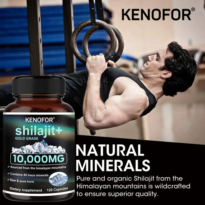 Shilajit orgánico puro - Ácido fúlvico y oligoelementos para hombres y mujeres, energía y salud