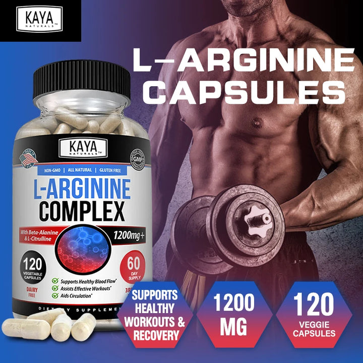 L-ARGININE COMPLEX- Refuerzo de testosterona: favorece la resistencia, los niveles de energía, la masa muscular